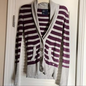 American Eagle Outfitters Striped Sweater Cardigan
